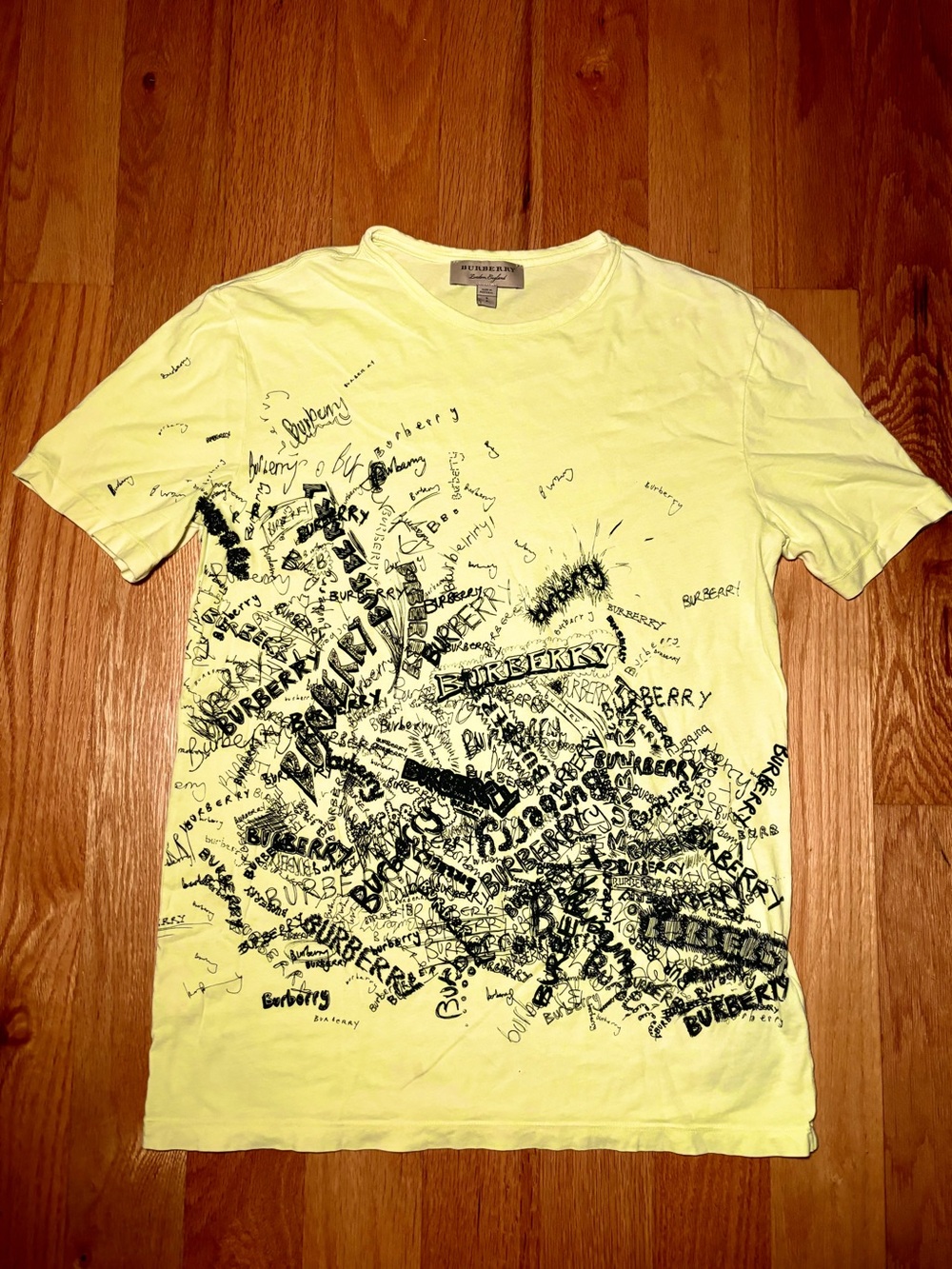 Burberry Yellow Scribble Tshirt